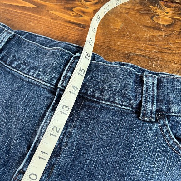 Gap Maternity Denim Skirt Medium Wash Size 4 Elastic Waistband Adjustable Tabs - Picture 6 of 11